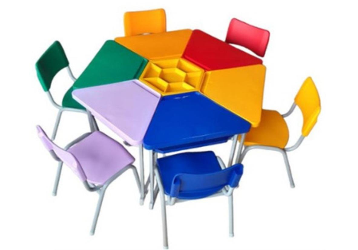 Conjunto sextavado escolar